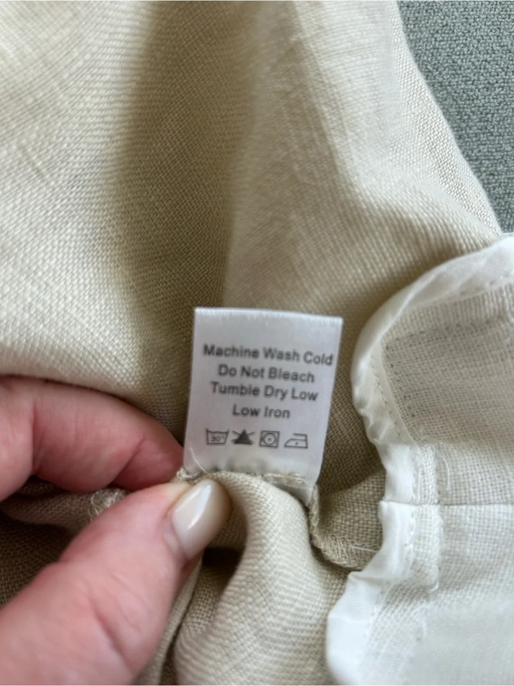 Tuckernuck Collier 100% Linen Colorblock Tunic Dress Champagne XXS